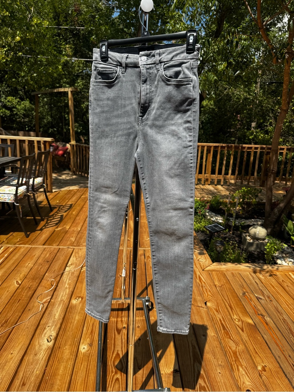 7 For All Mankind Women's Gray Skinny Stretch Jeans